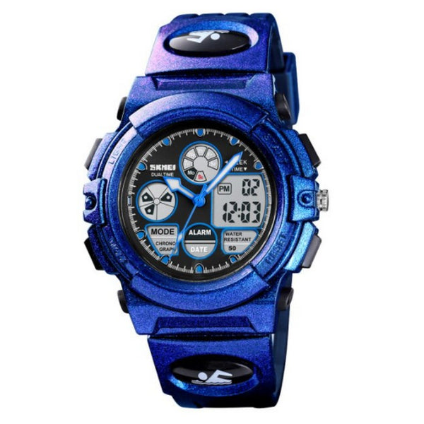 Montre Time Timer enfant avec alarme - bleu 