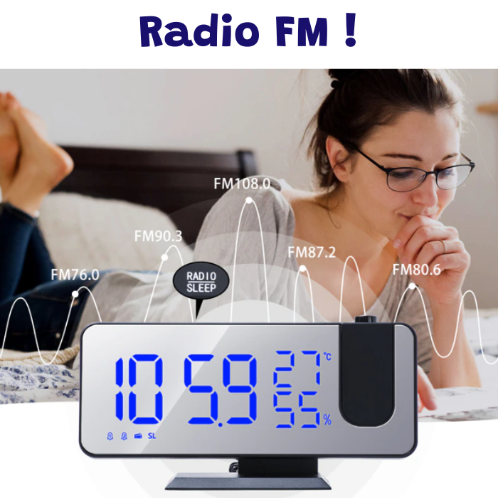 Réveil Projecteur - Radio FM