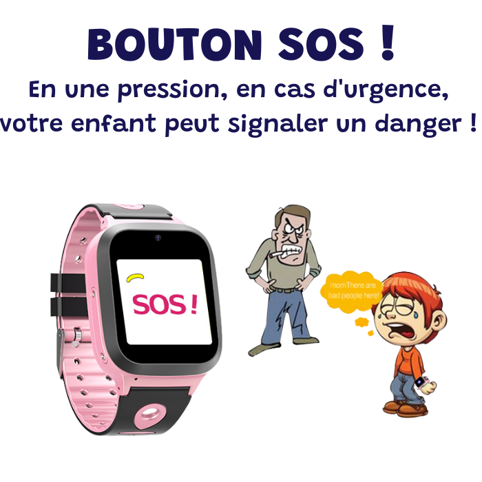 Montre traceur Tracker GPS enfant SOS Appel Bracelet Montre
