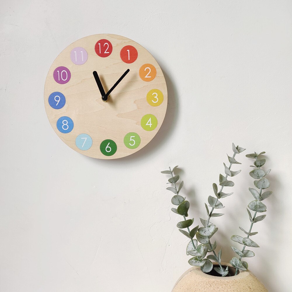 Horloge Murale En Bois Multicolore