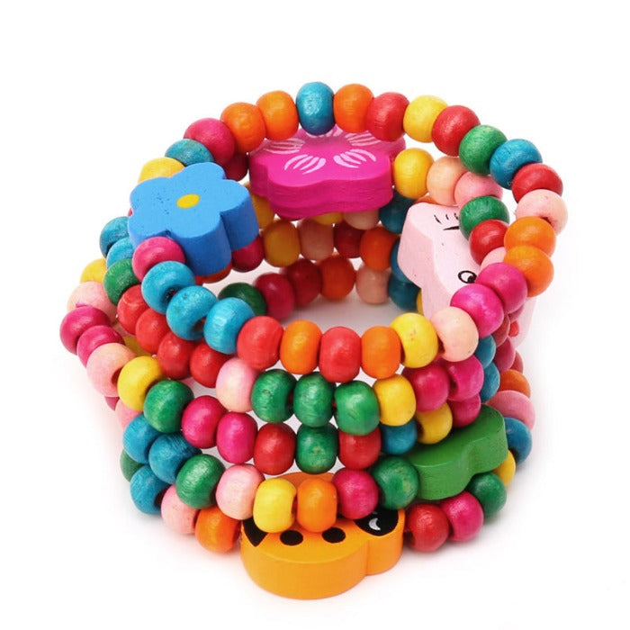 Bracelets Enfant Perles Multicolores (Lot de 5 Bracelets)