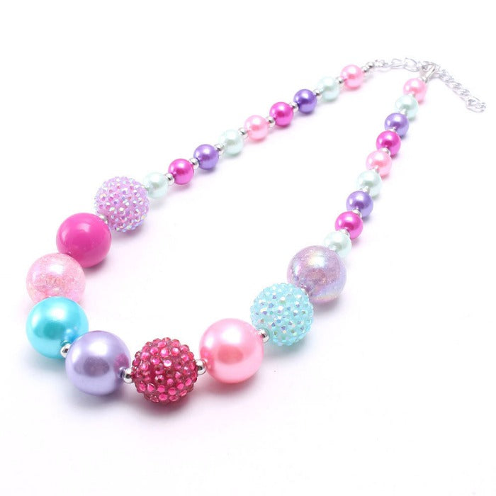 Collier Fille Perles Multicolores